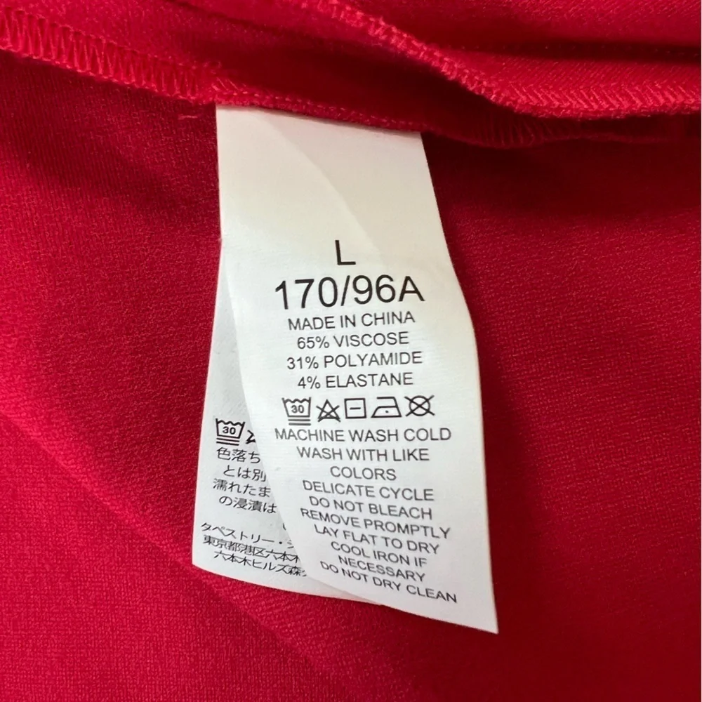 Kate Spade Boat Neck Ponte 3/4 Sleeve Dress in Dark Watermelon Red, size L